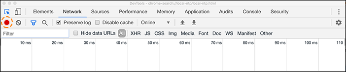 HAR record button in chrome dev tools.